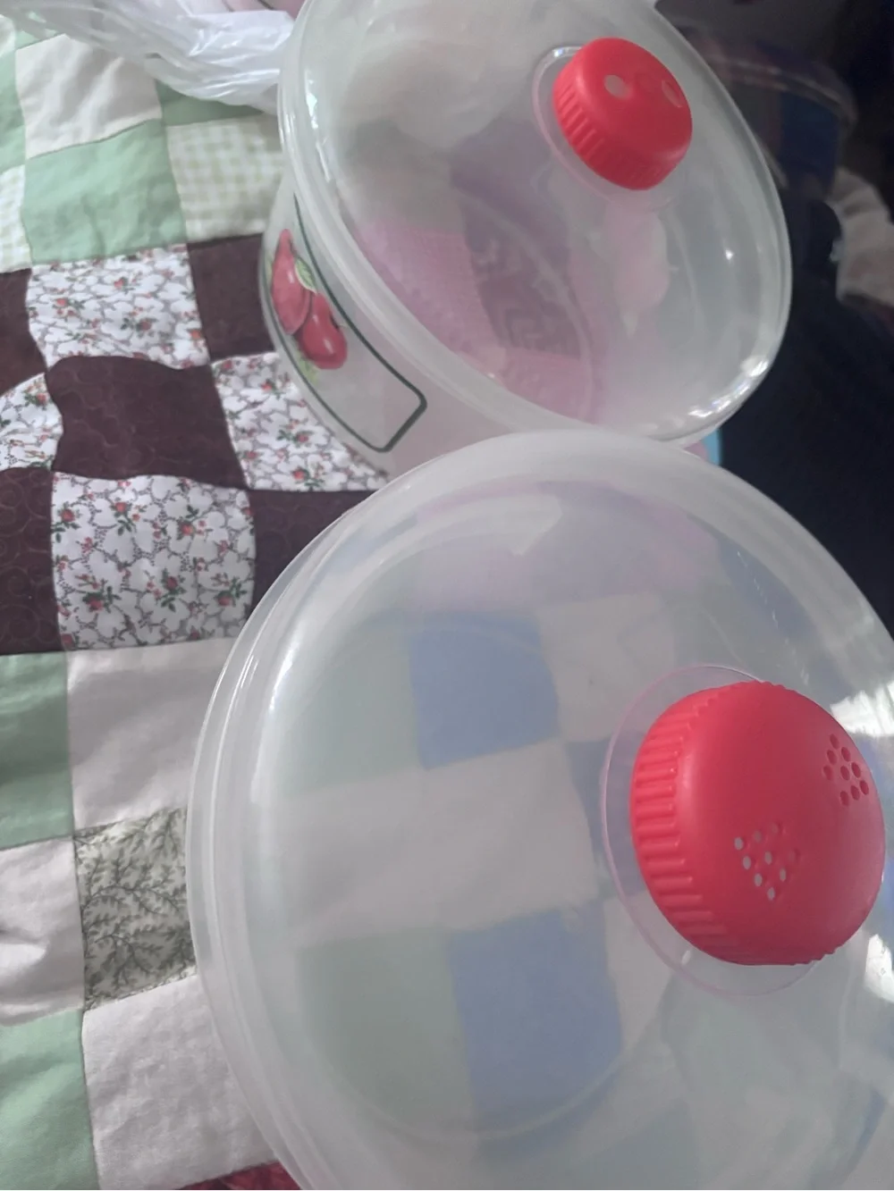 Set of clear plastic bowls vintage